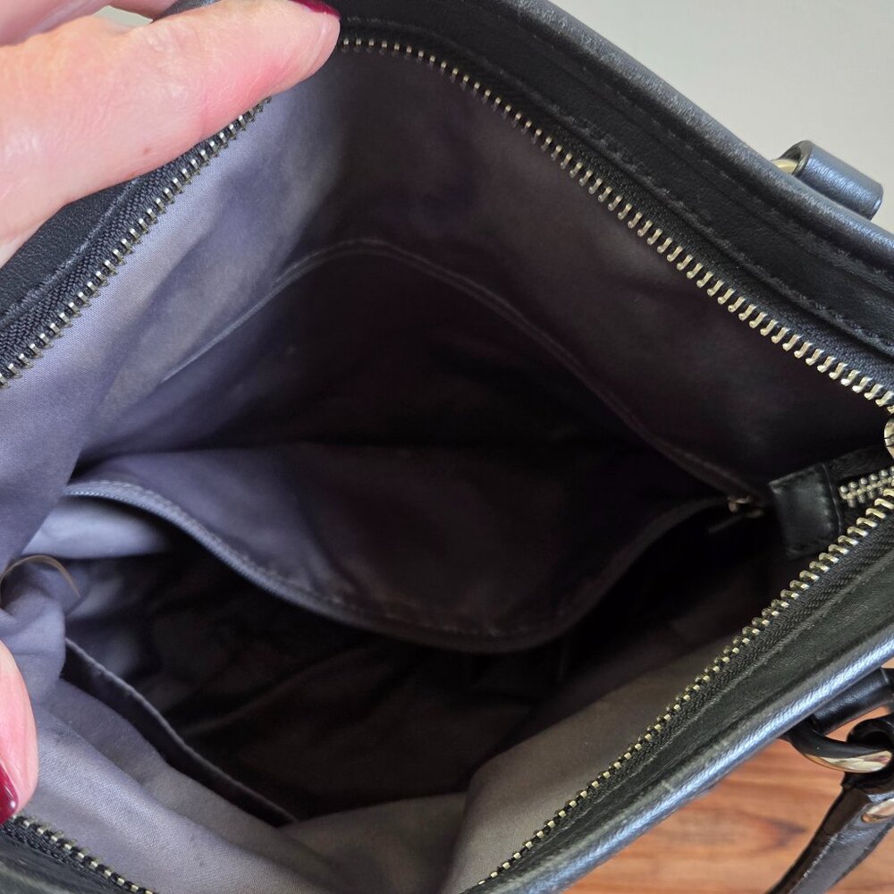 Coach Daisy Mia Black Leather Crossbody Bag Purse - Picture 11 of 16